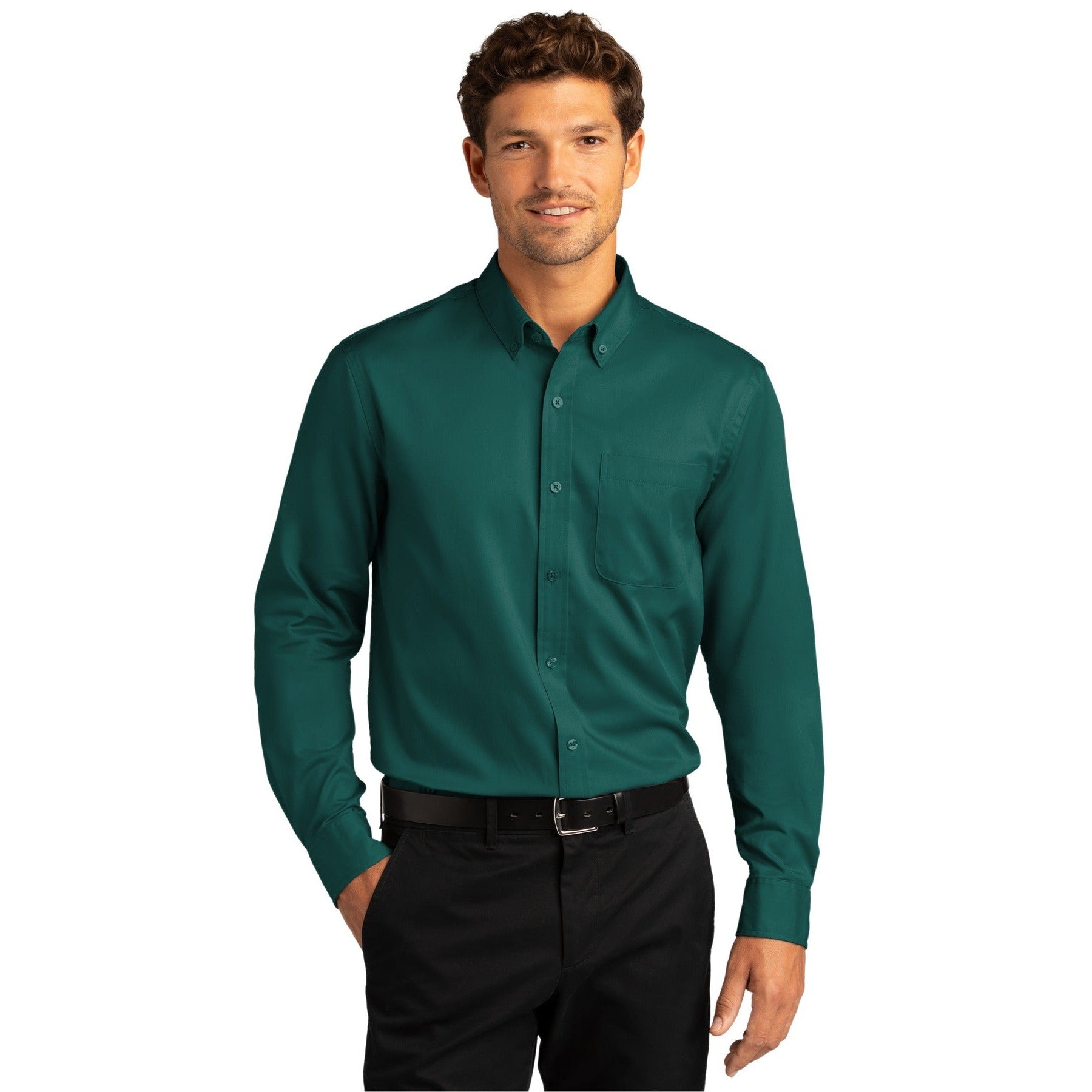 Port Authority-Port Authority® Long Sleeve SuperPro React™ Twill Shirt. W808-MedTech-7